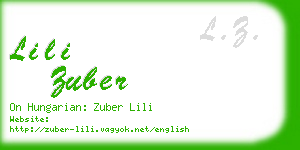 lili zuber business card